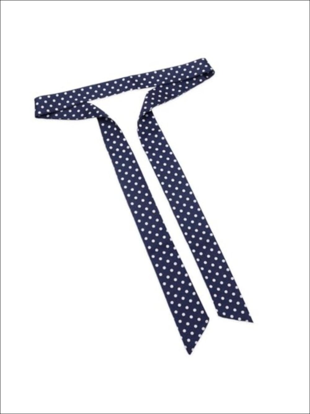 Polka Dot Skinny Scarf Lightweight Polyester Vintage Style Neck Scarf